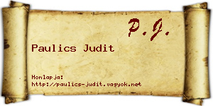 Paulics Judit névjegykártya