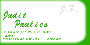 judit paulics business card